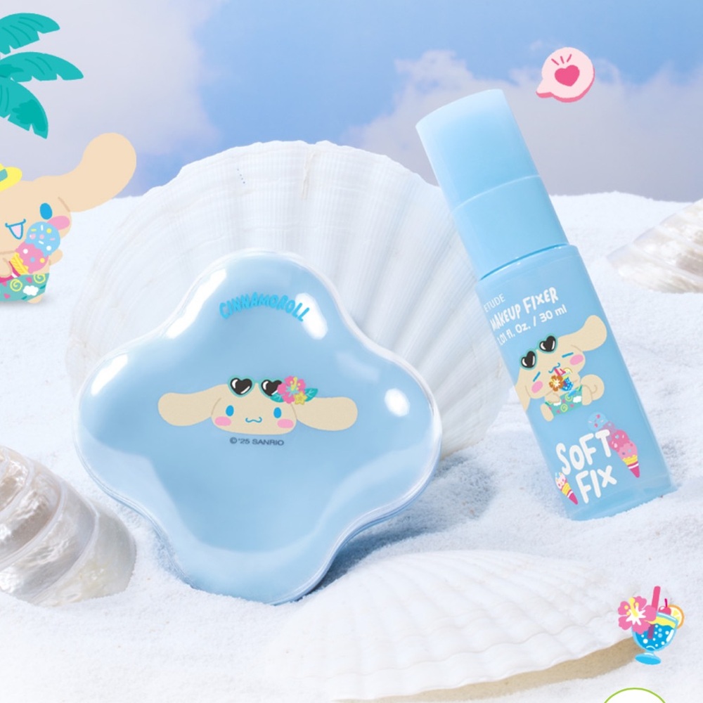 [Tanning Cinnamoroll] Cloud Filter Cushion (+Makeup Fixer 30ml, Puff) - 17 Fair
